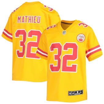 youth nike tyrann mathieu gold kansas city chiefs inverted 